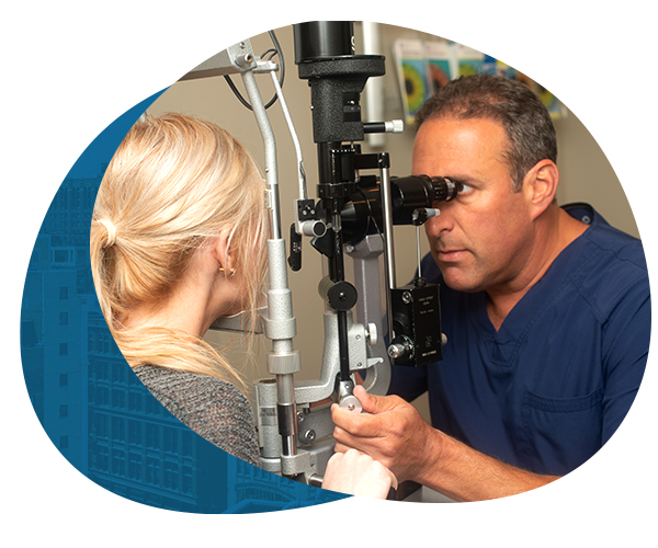 Dr Howard Adelson examining a patient