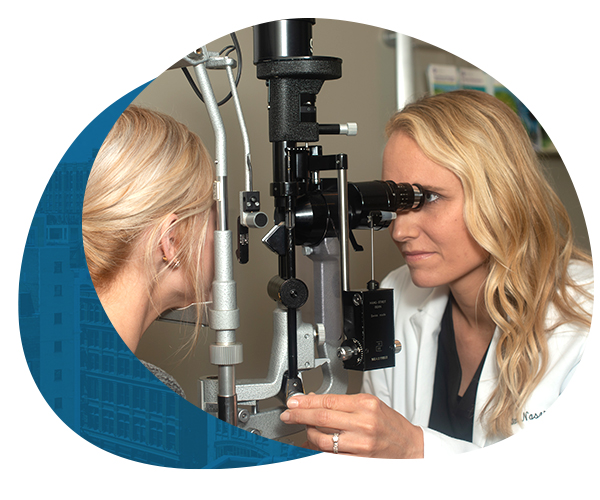 Dr. Naszradi with a patient