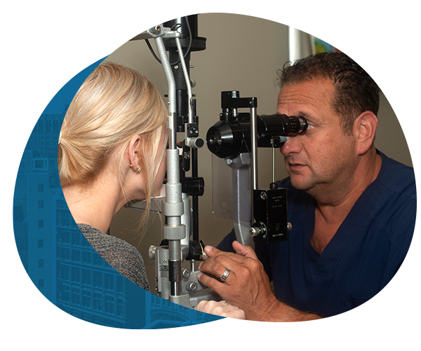 Dr. Todd Adelson examining a patient