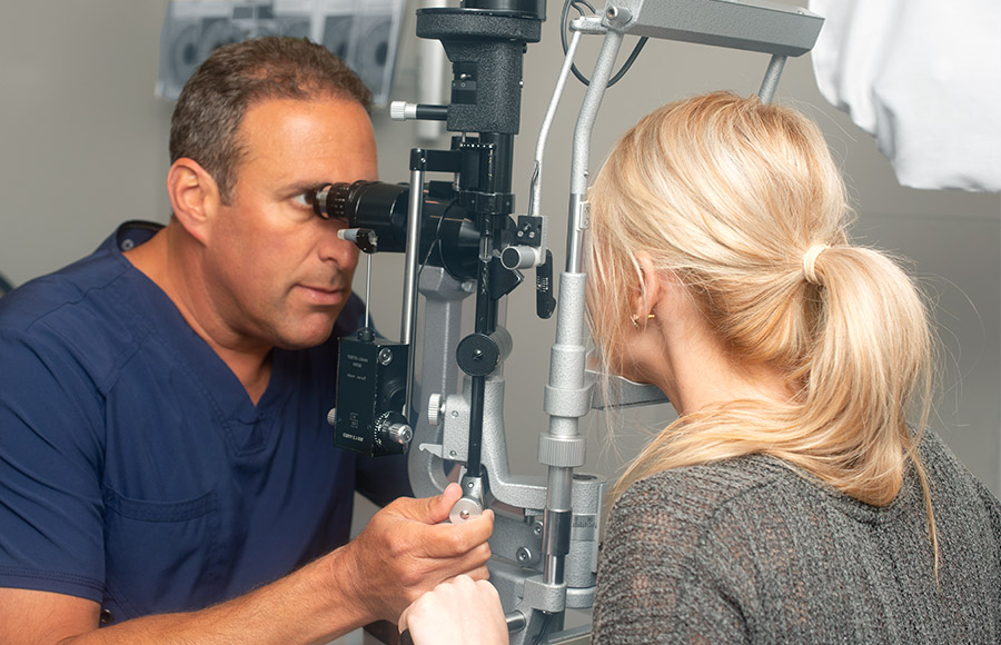 Dr Howard examining a patient